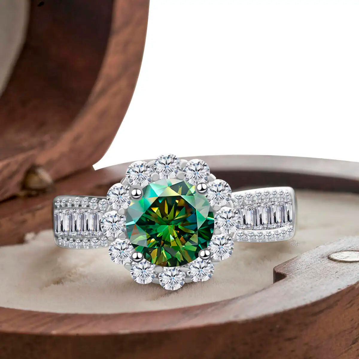 2 Carat Moissanite Ring D Color With Certificate 925 Sterling Silver Butterfly Flower Fairy Ring Engagement Gift Luxury Jewelry