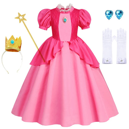 EtherealBe Peach Princess Halloween Costume for Kids