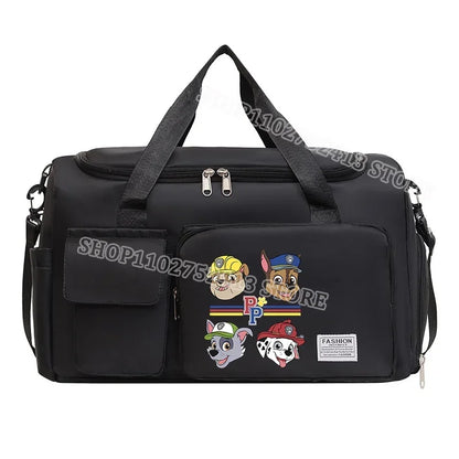Paw Patrol Gym Bag Large Capacity Cute Cartoon Chase Skye Sports Tote Shoulder Bags Shoes Clothes Trip Excursion Packet Gifts