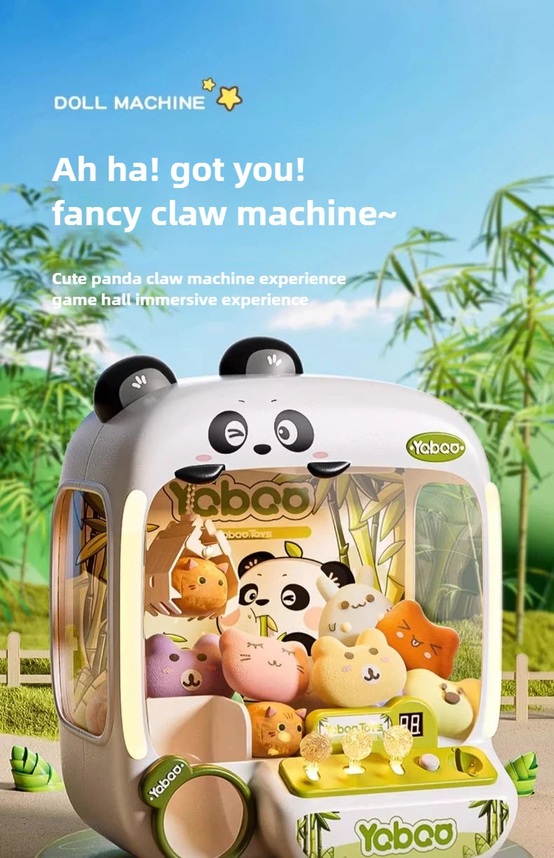 Children Mini Claw Machine Toy DIY Coin Operated Play Game Electric Clip Doll Arcade Machine Kids Interactive Toy Christmas Gift