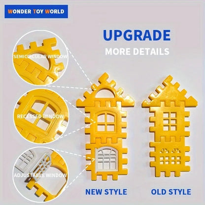 100pcs House Assembly Building Blocks, Large Size, Creative Square Blocks, Educational DIY Assembly Toys, Birthday Gifts