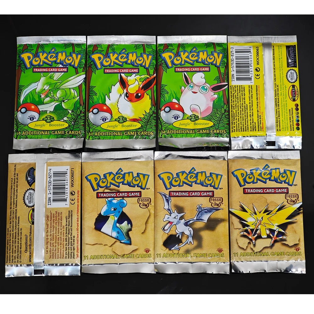 Pokemon Foil 36 Packs 1ST Edition Classic Base Set Proxy Cards PKM Games Board Games Whole Set Card Collection Toys Gifts New