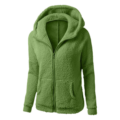 Plush Jacket Women Zip Up Hoodies Lightweight Fleece Lined Fall Winter Coats Comfy Warm Jackets Trendy Rain Jacket Coats