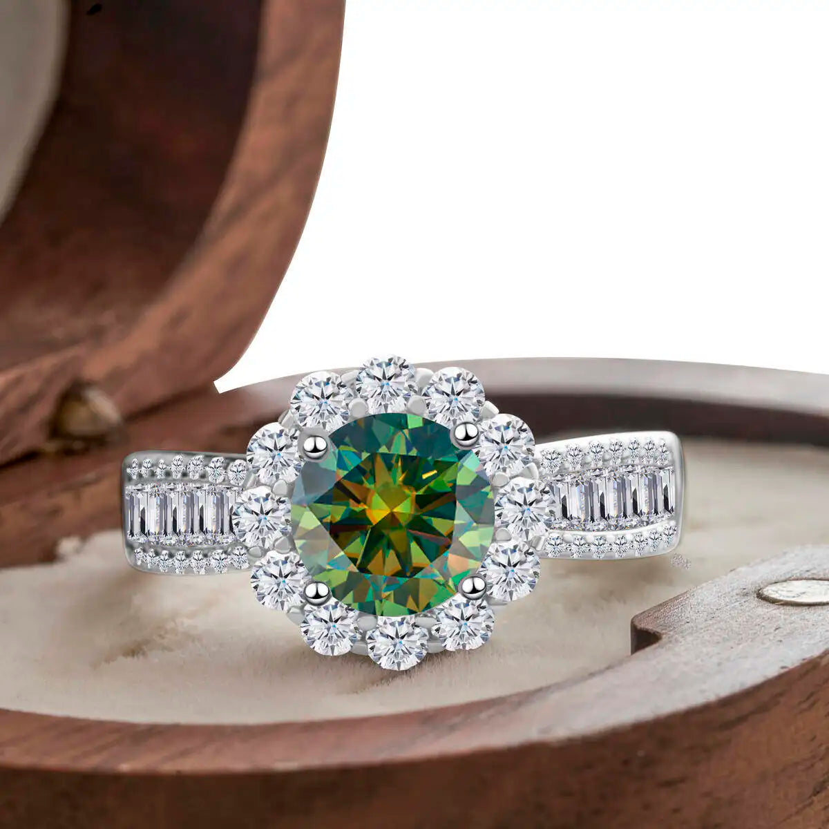 2 Carat Moissanite Ring D Color With Certificate 925 Sterling Silver Butterfly Flower Fairy Ring Engagement Gift Luxury Jewelry