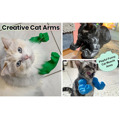 Pet Cat Muscle Arms 3d Creative Strong Man Giant Arms Halloween Cat Costume Accessory Cat's Neck Arm With Muscle For Pet Cosplay