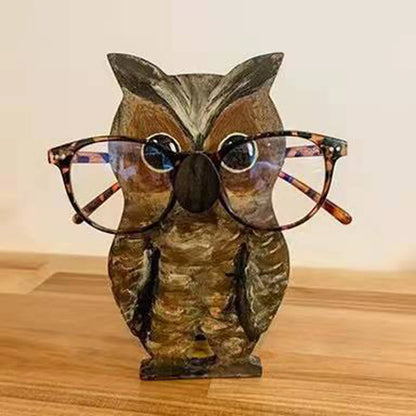Animal Glasses Stand Holder Creative Puppy Dog Pet Shape Glasses Rack For Christmas Gift Wooden Home Office Desk Decor