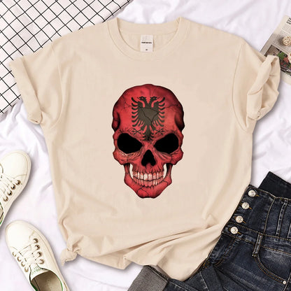 Albania Tee women manga t-shirts girl streetwear Japanese designer clothing