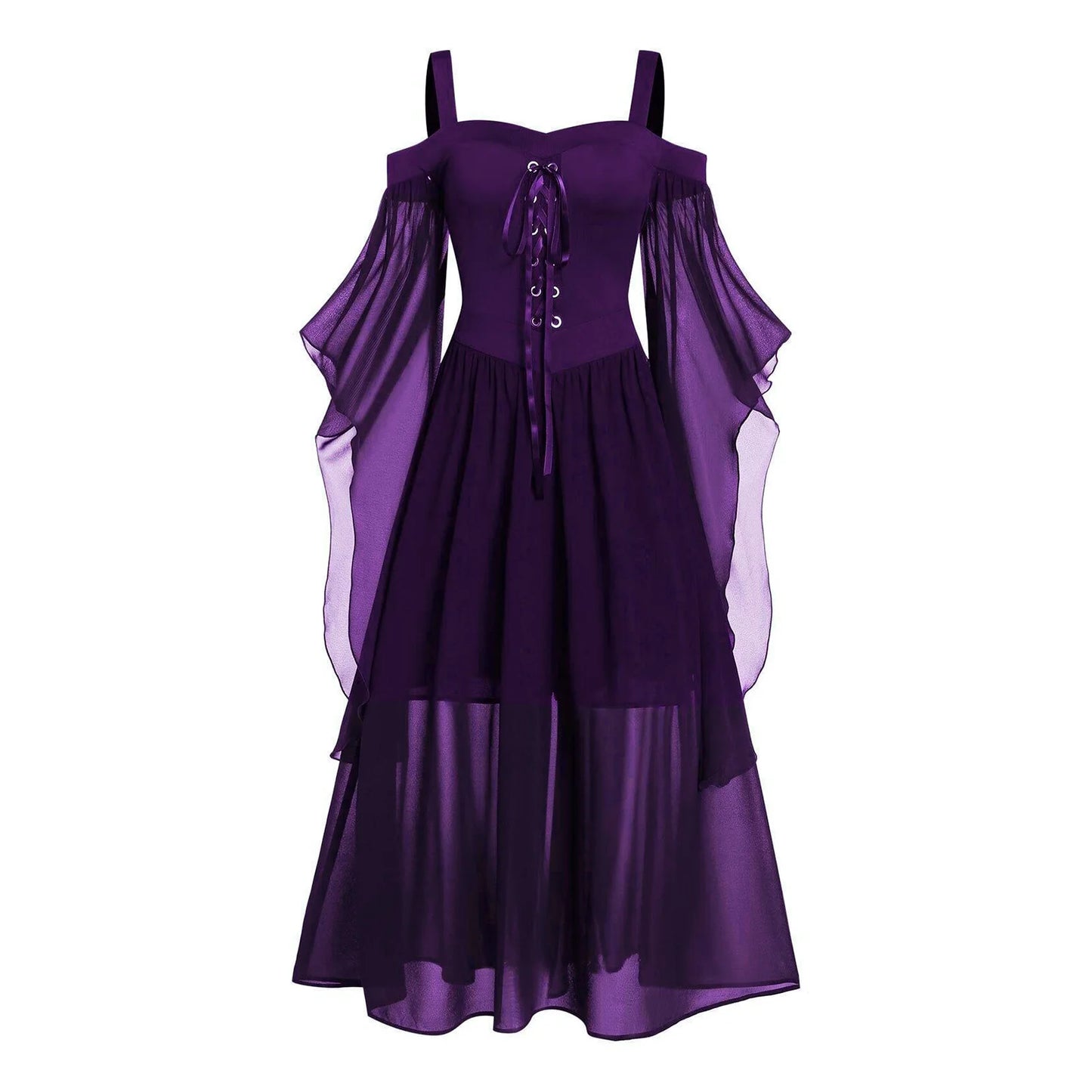 5XL Women Fashion Vintage Style Square Neck Party Dress Women Cosplay Dress Retro Midi Gown Dress Gothic Dresses Women Clothing