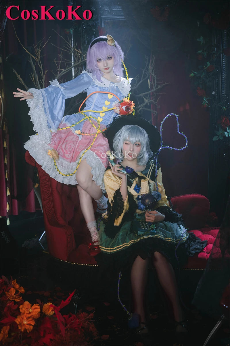CosKoKo Komeiji Koishi Cosplay Touhou Project Costume Elegant Gorgeous Sweet Formal Dress Halloween Party Role Play Clothing New