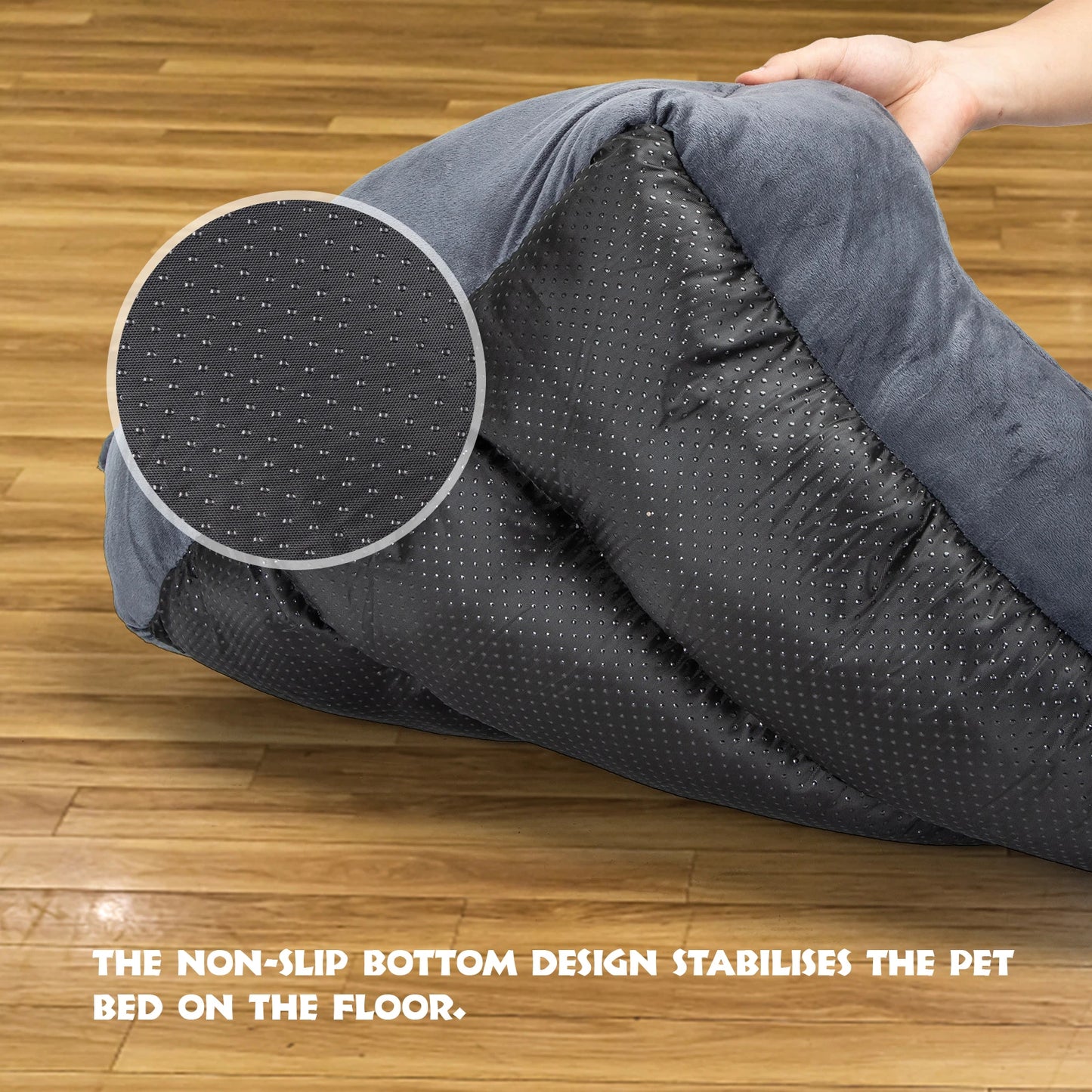 Dog Bed, Washable Dog Bed, Non-slip Medium Dog-Bed with Super Soft Fiber Fill