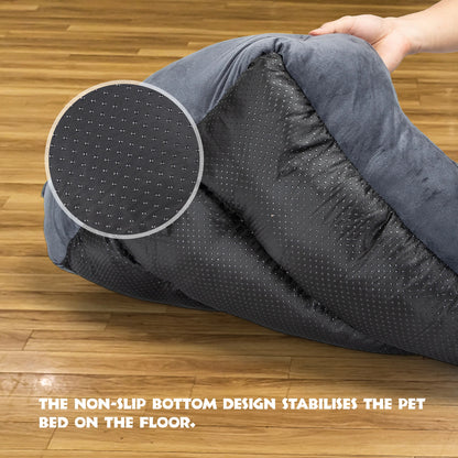 Dog Bed, Washable Dog Bed, Non-slip Medium Dog-Bed with Super Soft Fiber Fill