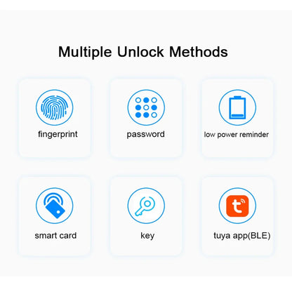 Tuya App Electronic Digital Smart Door Lock Biometric Fingerprint Password Remote Unlocking Keyless Office Apartment Door Lock