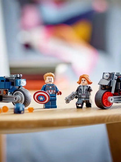 LEGO 76260 Super Heroes Marvel Black Widow and Captain America Touring Toy Blocks