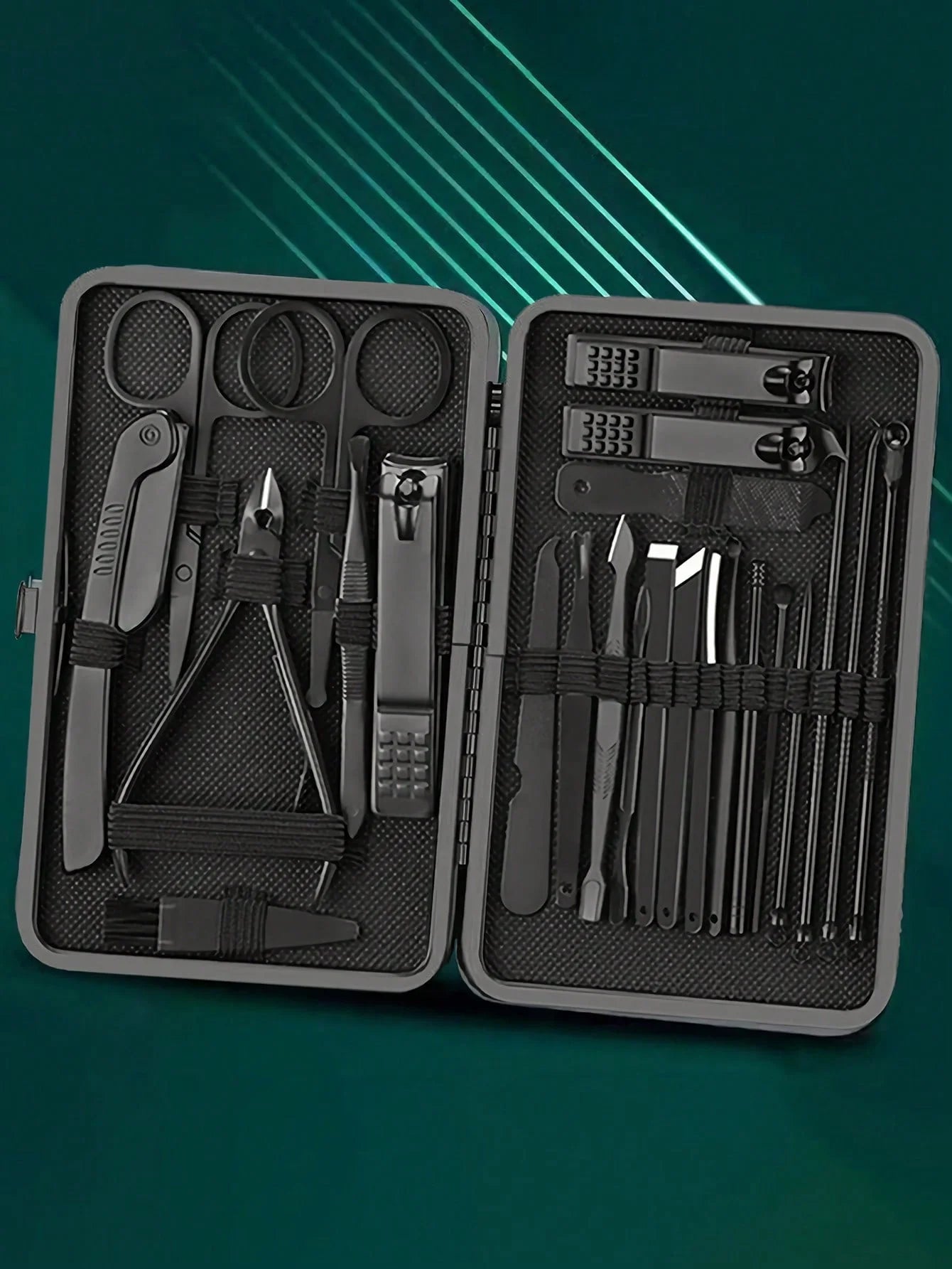 Manicure Nail Clippers Pedicure Set - Stainless Steel Manicure, Professional Grooming Kit, Nail Care Tools with Luxurious Travel