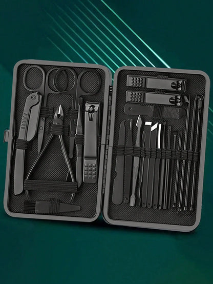 Manicure Nail Clippers Pedicure Set - Stainless Steel Manicure, Professional Grooming Kit, Nail Care Tools with Luxurious Travel