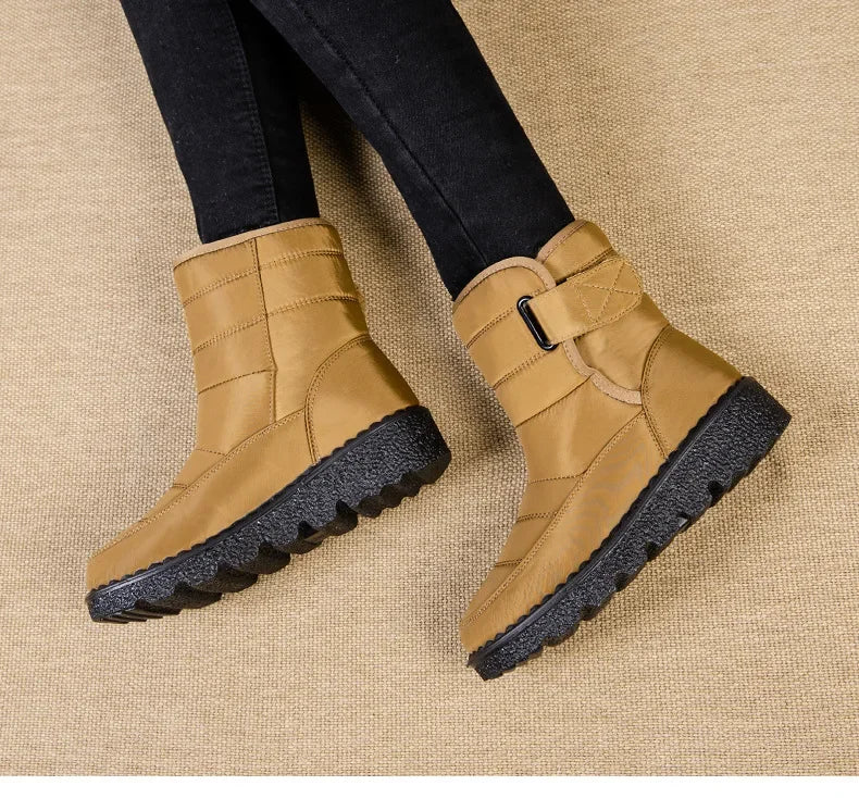 Waterproof Winter Boots for Women 2025 New Faux Fur Long Plush Snow Boots Woman Platform Shoes Warm Cotton Couples Ankle Boots