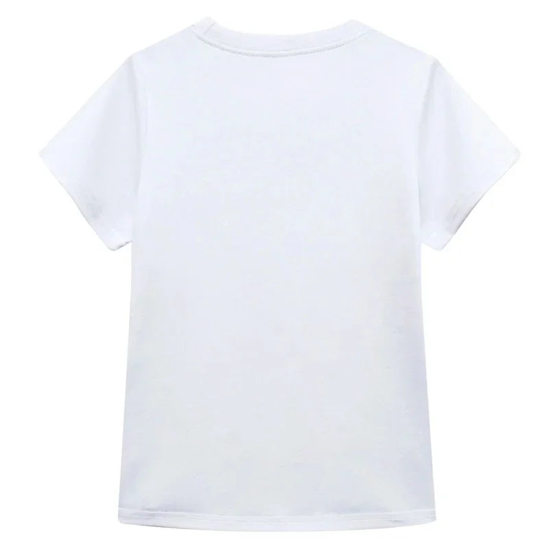Back view of a white Gabby's Dollhouse cosplay costume for girls made with soft fabric
