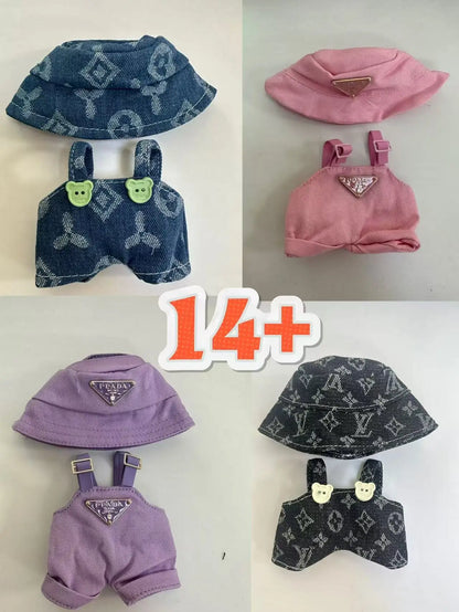 Labubu doll mini clothing, set, hat, bag, clothes, shoes, accessories