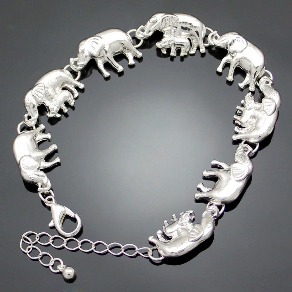 Women's Mythology Fairytale Bracelets Beads Charms Mermaid Seahorse Link Chain Crystal Bangle Armband Aesthetic Jewelry Vintage