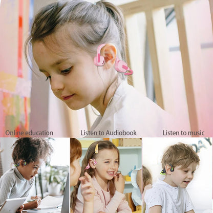 Wireless Speaker Kids Earphones Headset Air Bone Conduction Headphones with Mp3 Gift for Kids Children Girl Boy Student