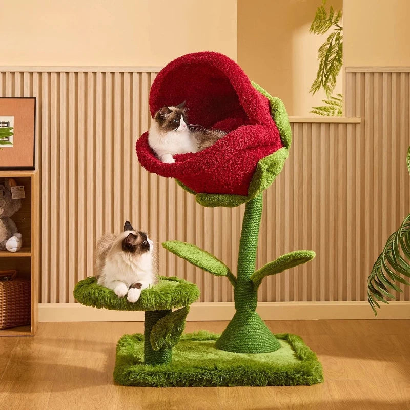 Cannibal flower cat climbing frame cat nest cat scratching board sisal integrated small apartment does not occupy an area