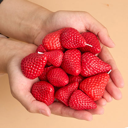 4Pcs Strawberry Shaped Silicone Candle Mold DIY Handmade Fruit Scented Candles Soap Craft Casting Molds Home Valentine's Day Dec