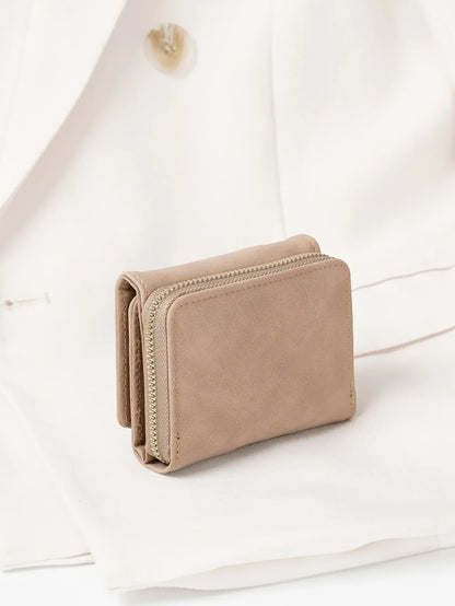 1pc Ladies' Short Wallet Suitable For Work & Business ID Card Credit Card For Christmas Gift For Young Girls Women White-Collar