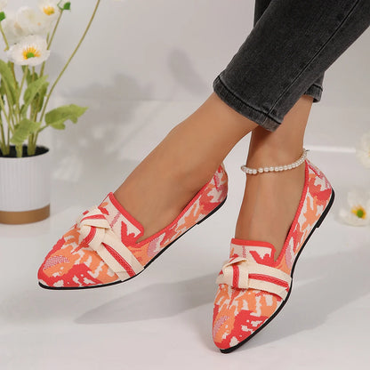 Women's Shoes Loafers Ballet Flats Pointed Toe Barefoot Slip-on Casual Low Heel Luxury Brand Woman Shoe New in Butterfly