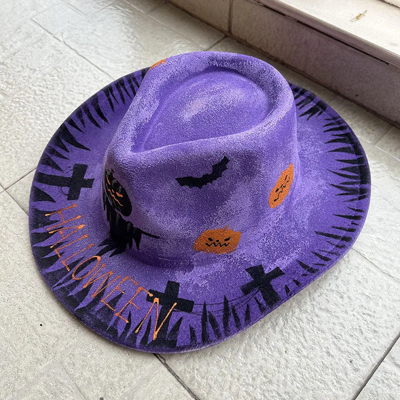 EtherealBe Halloween Cowboy Hat for Adults - Spooky Style