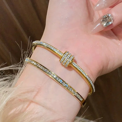 Silver Color Stainless Steel Colorfast Bracelets Skyful Star Bracelet Set for Women Fashion Light Luxury Jewelry Gifts Wholesale