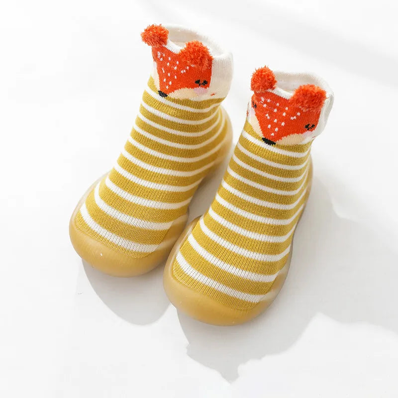 Newborn Baby Shoes Infant Cute Cartoon Kids Boy Shoes Soft Rubber Sole Child Floor Sneaker Booties Toddler Girls First Walker