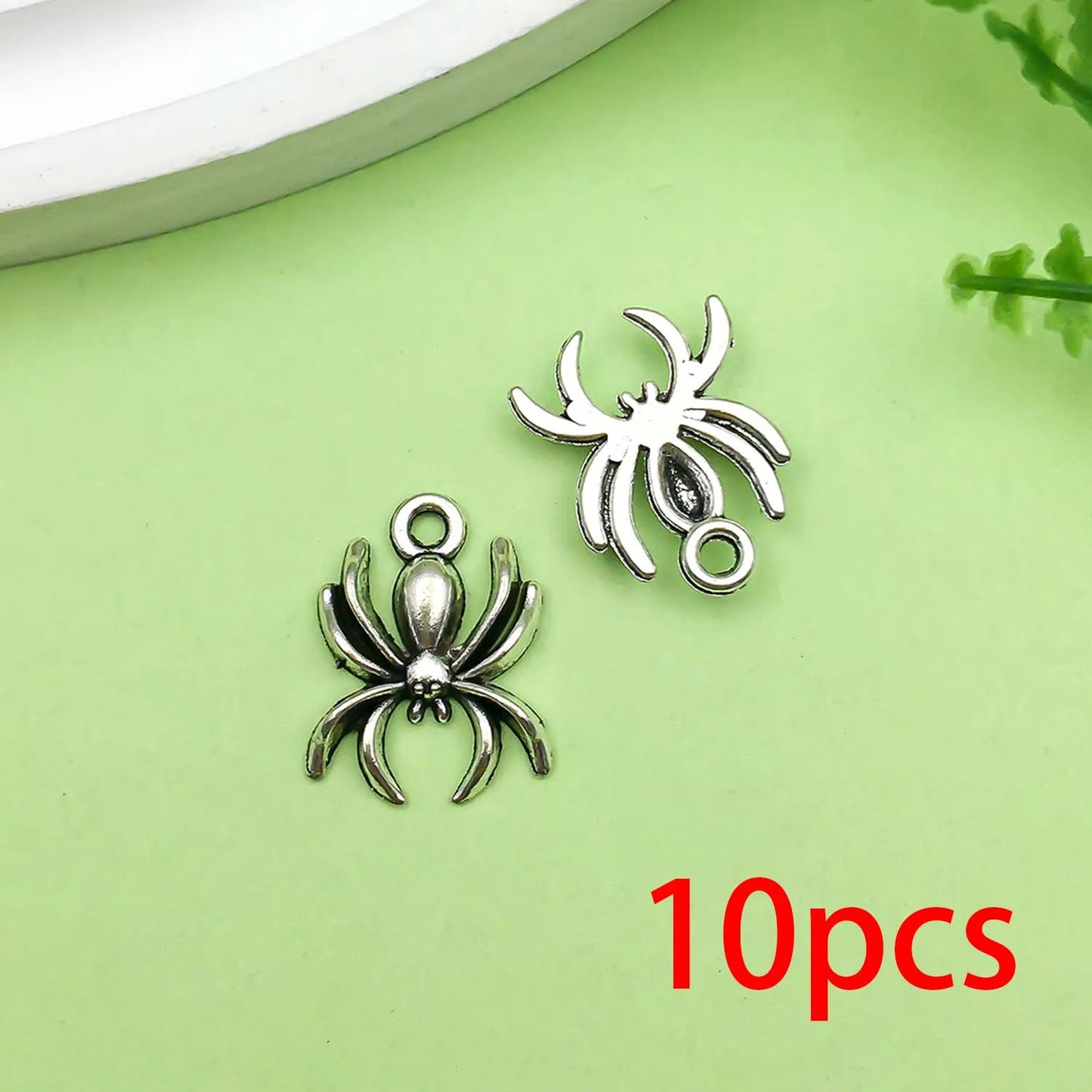 10/12pcs Halloween Decorate Charms Alloy Skull moth,Spider,Bull Head,bat Pendants for DIY Jewelry Making Accessories
