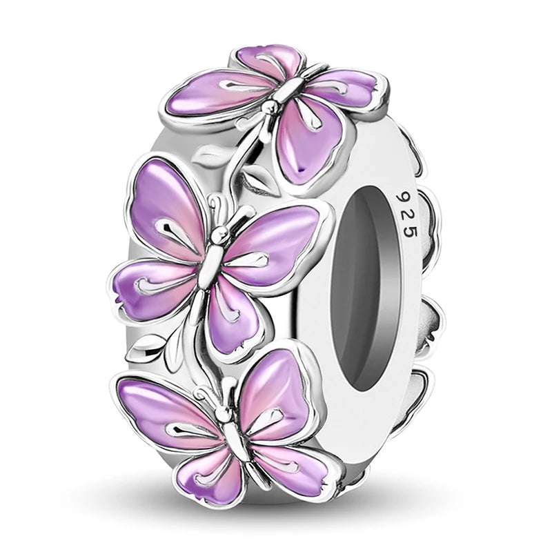 Original 925 Sterling Silver Charms Beads Glowing Luminous Bee Firefly Butterfly Pendant for Bracelet Bangle Charm DIY Jewelry