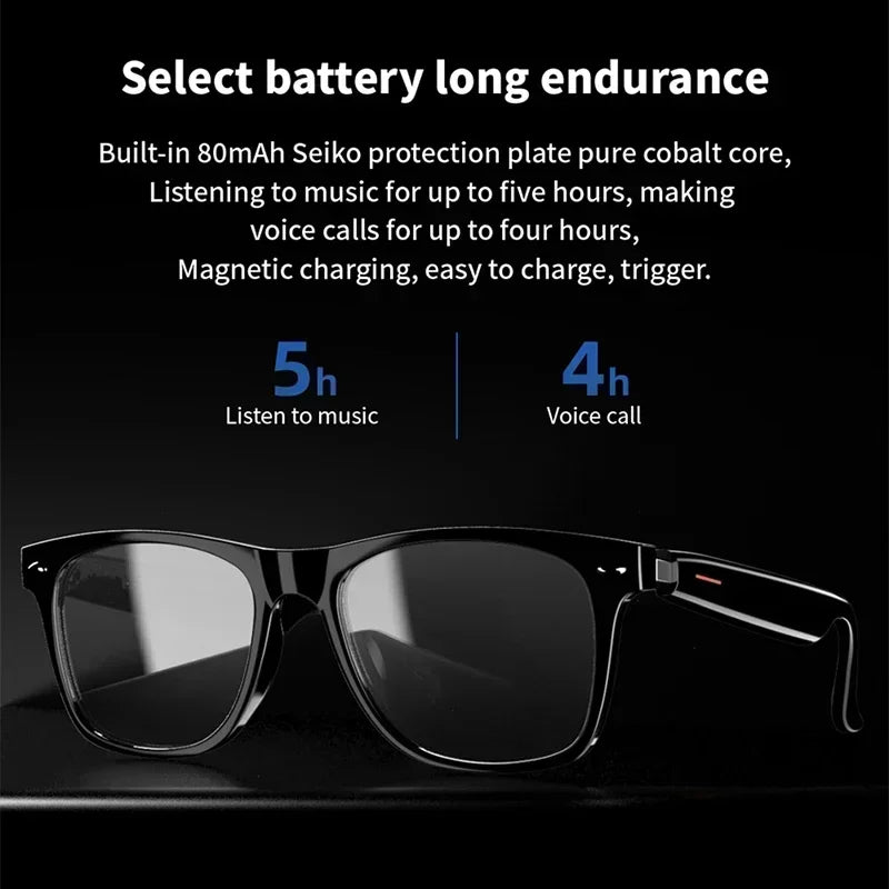 New Smart Glasses Men Music Sunglasses Earphones Wireless Bluetooth Headset HIFI Sound Headphone Driving Glasses Hands-free Call
