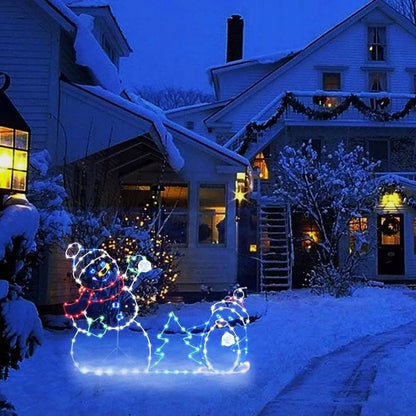 Christmas Snowman Lighted Decor Fun Animated Tree Snowman Light Holiday Gift Idea