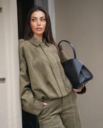 Women's 2025 new Jackets Autumn Fashion Loose Bat Sleeves Elegant Women's Jackets Chic Street Youth Autumn Long Sleeves Coats