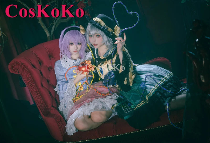 CosKoKo Komeiji Koishi Cosplay Touhou Project Costume Elegant Gorgeous Sweet Formal Dress Halloween Party Role Play Clothing New