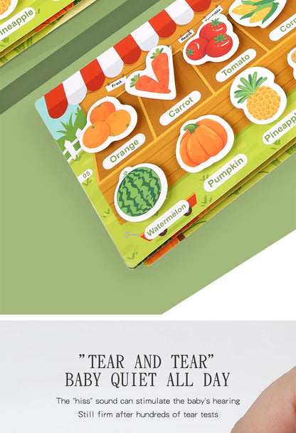 Montessori Busy Book Sticker Quiet Book for Kids Early Educational Toy Toddlers Matching Puzzles Game Baby Learning Toys Gifts
