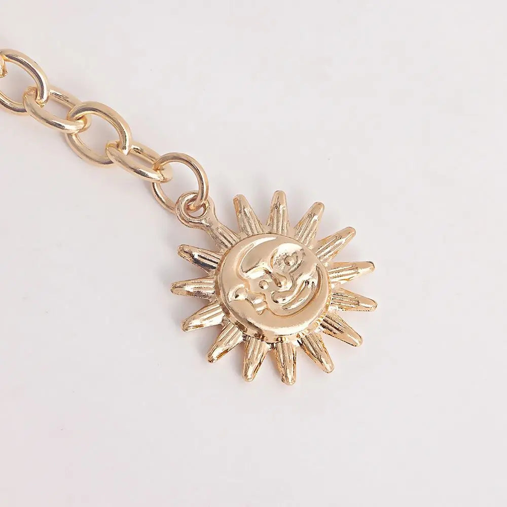 Punk Hip Hop Style All-match Waist Chain Sun Vintage Metal Womans Belt For Dress Vintage High Waist Chain Belt for Women