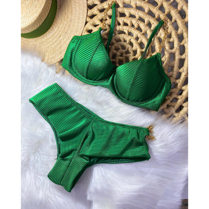 Sexy High Waist Bikini Swimsuit Brazilan Bikini Set Swimwear for Women High Leg Push Up Two Piece Bathing Suits Summer Female
