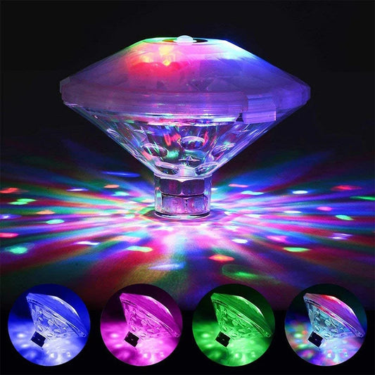 Floating LED Pool Light With Colorful Diamond Shaped Waterproof RGB Light Suitable For Decorating Bathtubs Ponds Fish Tanks