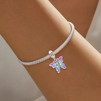 Original 925 Sterling Silver Charms Beads Glowing Luminous Bee Firefly Butterfly Pendant for Bracelet Bangle Charm DIY Jewelry