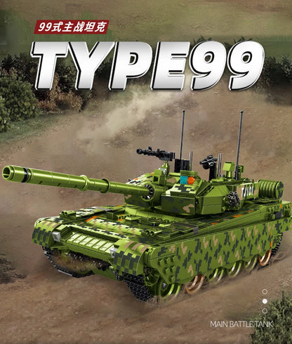 WW2 Military Leopard 2A4 Battle Tank Series Building Blocks Brick Model MOC Army Weapon Boy Set Kid Toy Childrens Christmas Gift