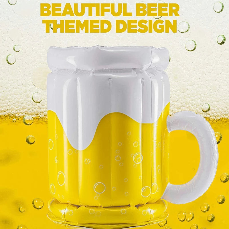 Large Inflatable Beer Ice Bucket PVC Beer Cooler Bucket Summer Pool Party Swimming Pool Drink Cooling Barrel Beach