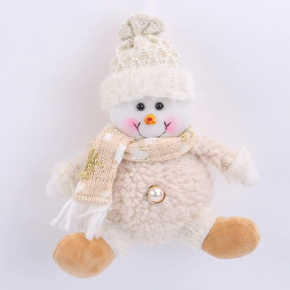 Cute Christmas Tree Pendant Figurine Ornament Elk Christmas Doll Ornament Snowman Elderly Santa Pendant Decor Scene Arrangement