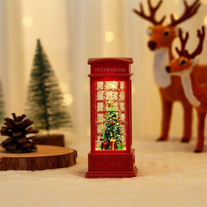Christmas LED Candle Lantern Decorative Holiday Light Creative Tabletop Decor for Kids Window Display Festive Home Decoration
