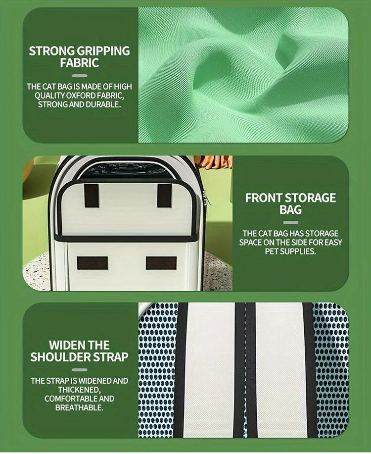 1pc pet carrier backpack, big cat backpack Transparent space capsule breathable portable bag backpack cat and dog supplies.