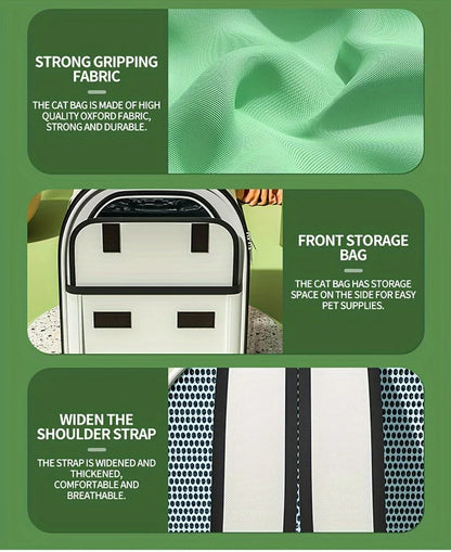 1pc pet carrier backpack, big cat backpack Transparent space capsule breathable portable bag backpack cat and dog supplies.