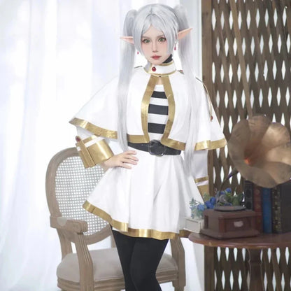 Halloween  2025 Cosplay Costume pour femme, perruque, chaussures, figurines d'anime, robe de magicien fête d'Halloween, Noël