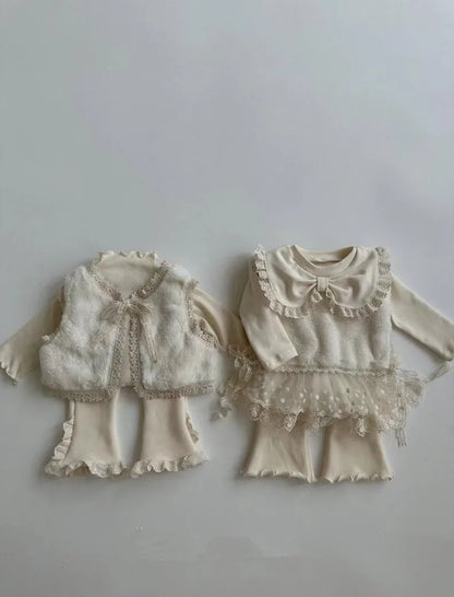 2024 Autumn New Baby Girl Long Sleeve T Shirts Infant Bow Bottoming Shirt Floral Casual Tops Toddler Kids Clothes Baby Tees